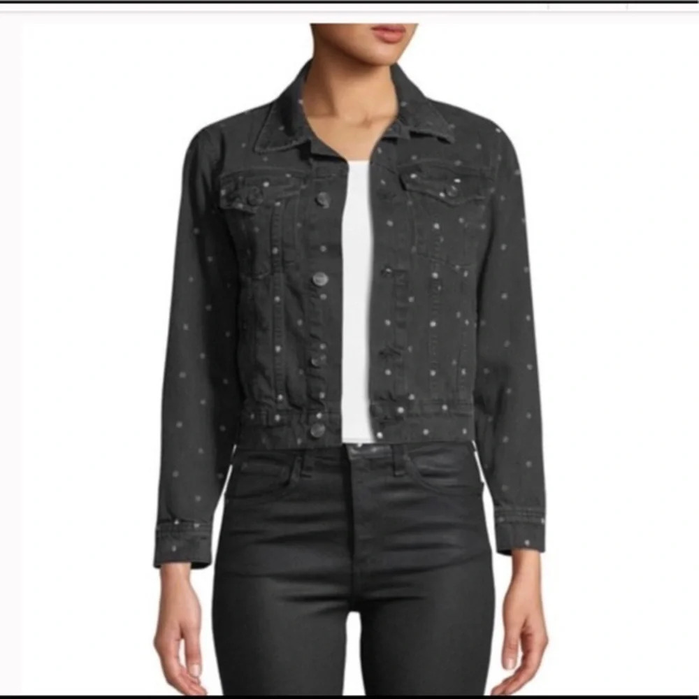 Current/Elliott Baby Trucker Jacket Polka Dot L